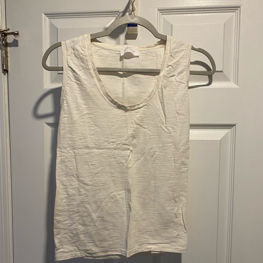 EVERLANE The Beach Tank in Bone - Picture 2 of 2